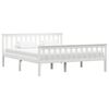 vidaXL Bedframe met 2 lades massief grenenhout wit 160x200 cm