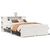vidaXL Bed met boekenkast zonder matras grenenhout wit 140x200 cm