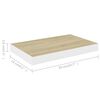 vidaXL Wandschap zwevend 50x23x3,8 cm MDF eikenkleurig en wit