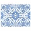 vidaXL Buitentapijt Bloemen ARAKIL Baby Blauw en Wit 400 &times; 300 cm