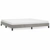 vidaXL Bedframe zonder matras 200x200 cm fluweel lichtgrijs
