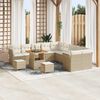 vidaXL Tuin Sofa Set 13 pcs Beige poly rattan