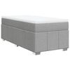 vidaXL Boxspring met matras stof lichtgrijs 80x200 cm