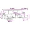 vidaXL Buiten bankenset 6 pcs Natuurlijk en Beige Bewerkt hout
