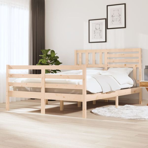 vidaXL Bedframe zonder matras massief hout 160x200 cm