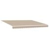 vidaXL Markies Beige 400 &times; 350 cm Polyester en Metaal