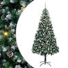 vidaXL Kunstkerstboom Groen 240 cm PVC en Staal en Kunststof