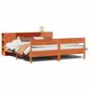 vidaXL Bed met boekenkast zonder matras grenenhout wasbruin 180x200 cm