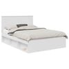 vidaXL Bedframe met hoofdeinde Wit 150 x 200 cm Massief grenenhout
