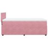 vidaXL Boxspring met matras fluweel roze 90x190 cm