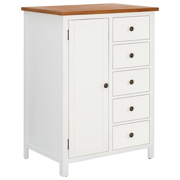 vidaXL Kledingkast 76x52x105 cm massief eikenhout