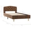 vidaXL Bedframe kunstsuède bruin 90x200 cm