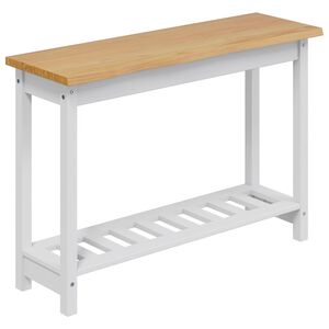 VidaXL Wandtafel EKAI Wit 112 x 35 x 76 cm Massief grenenhout