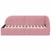 vidaXL Hoekbedframe met hoofdeinde Roze 80 cm x 200 cm Fluweel