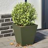 vidaXL Plantenbakken 2 st 30x30x30 cm staal olijfgroen