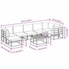vidaXL Tuin Sofa Set met kussen Zwart Aluminium