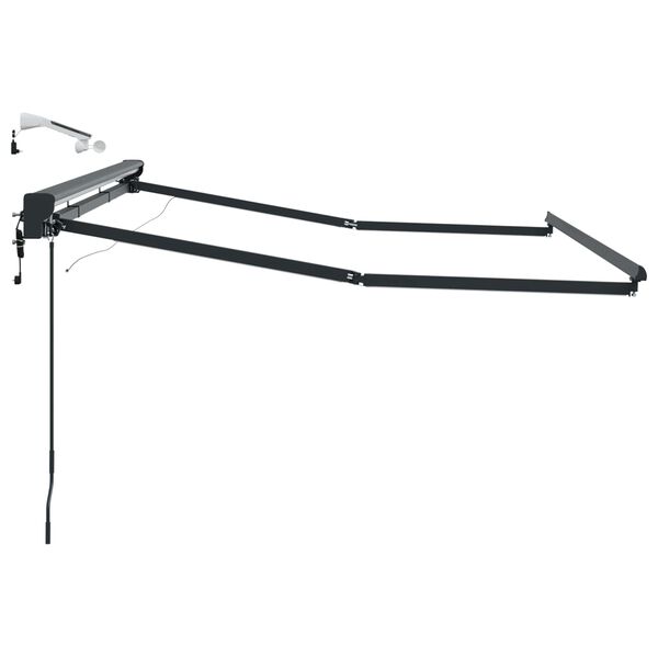 vidaXL Elektrisch Zonnescherm Frame met LED's Antraciet 3 x 2 m