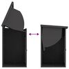 vidaXL Pakket inwerp box met opslag Zwart 47,5 x 38 x 59 cm Staal