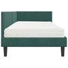 vidaXL Hoekbedframe met Matras Anders 2 pcs Groen Fluweel