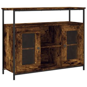 vidaXL Dressoir 100x35x80 cm bewerkt hout gerookt eikenkleurig