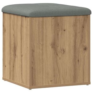 vidaXL Opbergbankje 42x42x45 cm bewerkt hout artisanaal eikenkleur