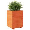 vidaXL Plantenbak 50x50x72,5 cm massief grenenhout wasbruin