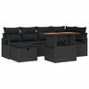 vidaXL Tuin Sofa Set 7 st Zwart poly rattan
