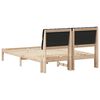 vidaXL Bedframe met Gevoerd Hoofdgedeelte Bruin 150 x 200 cm