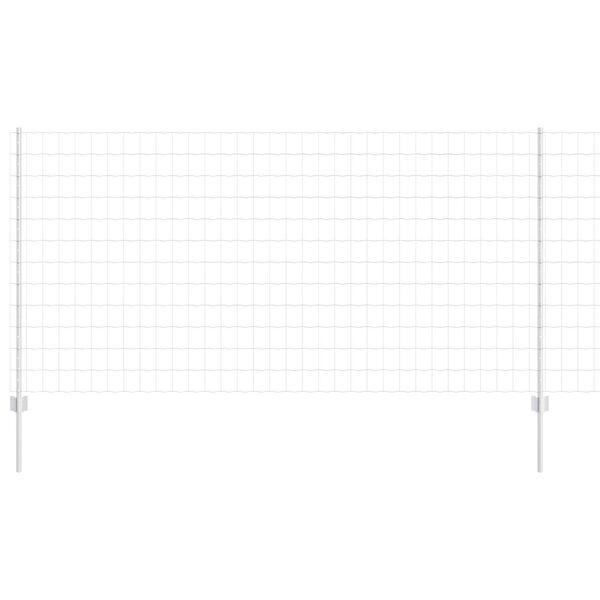 vidaXL Hek met Paal Zilver 1,2 x 25 m Staal
