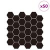 vidaXL Hexagon tegel 50 pcs Wit Grijs 30 x 30 cm Polyurethaan en PET