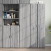 vidaXL Hoge kast 45x42,5x185 cm bewerkt hout grijs sonoma eikenkleurig