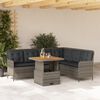vidaXL 2-delige Loungeset met kussens poly rattan grijs