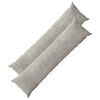 vidaXL Kussensloop 2 st HEERLEN Lichtgrijs 40 x 145 cm Chenille Stof