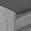 vidaXL Halbank met kussen met plank Grijs Sonoma 103 x 38 x 45 cm