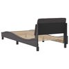 vidaXL Bedframe "Dover" kunstleer grijs 90x200 cm