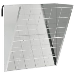 vidaXL Hangend Hooi Feeder Zilver 61 x 33 x 66 cm Gegalvaniseerd staal