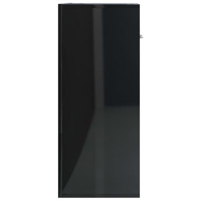 vidaXL Dressoir 60x30x75 cm bewerkt hout hoogglans zwart