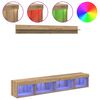 vidaXL TV Wandkast Set met LED 5 pcs Artisan Eiken Bewerkt hout