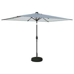 vidaXL Tuinparasol met LED-lampen en voet 200 x 300 cm Polyester