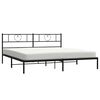 vidaXL Bedframe met hoofdbord metaal zwart 183x213 cm