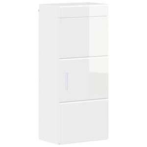 vidaXL Badkamer wandkast TULUM Hoogglans wit 37 x 24,5 x 86 cm