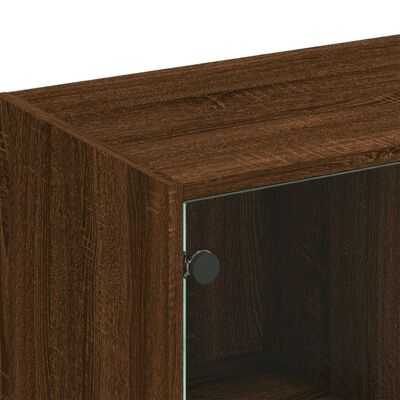 vidaXL Boekenkast met deuren 136x37x109 cm hout bruineikenkleurig