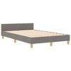 vidaXL Bedframe met hoofdeinde Taupe 120 x 200 cm Stof