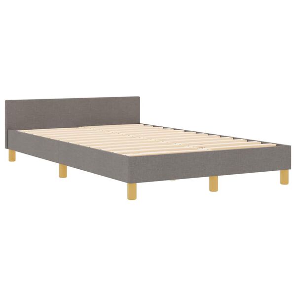 vidaXL Bedframe met hoofdeinde Taupe 120 x 200 cm Stof