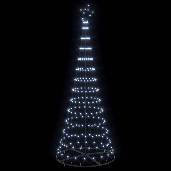 vidaXL LED Kerstboom met 295 LED met standaard Koudwit 250 cm Metaal
