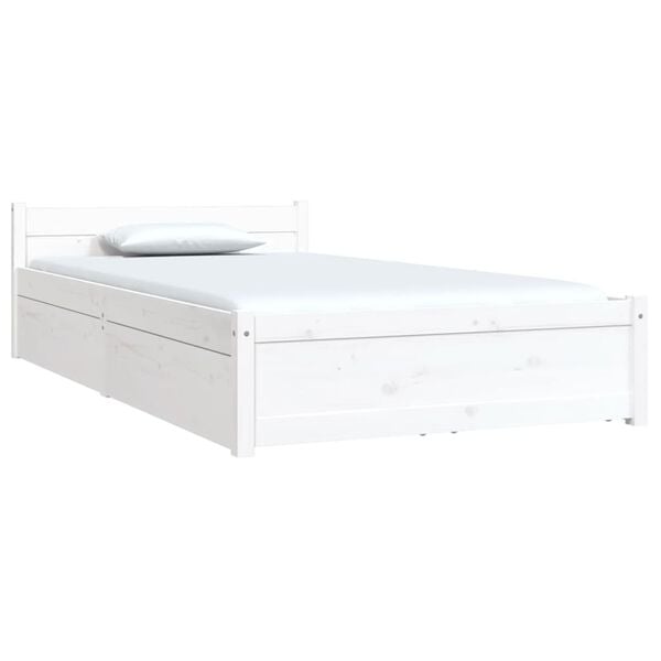 vidaXL Bedframe met lades wit 100x200 cm