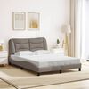 vidaXL Bedframe zonder matras "Hvar" stof taupe 140x190 cm