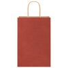 vidaXL Papieren zakken 250 st met hengsels 21x11x31 cm rood