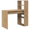vidaXL Bureau Artisan Eiken Bewerkt hout 113 x 54 x 120 cm