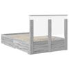 vidaXL Bedframe met hoofdeinde Grijs Sonoma 120 x 200 cm Bewerkt hout